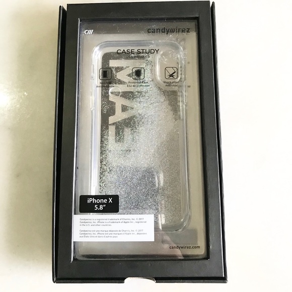 🌼 free w/purchase NWT iPhone X Candywirez Liquid Glitter case - Picture 6 of 8